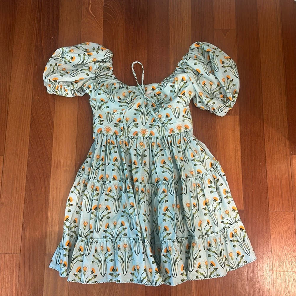 Agua by Agua Bendita Green Manzanilla Mini Dress